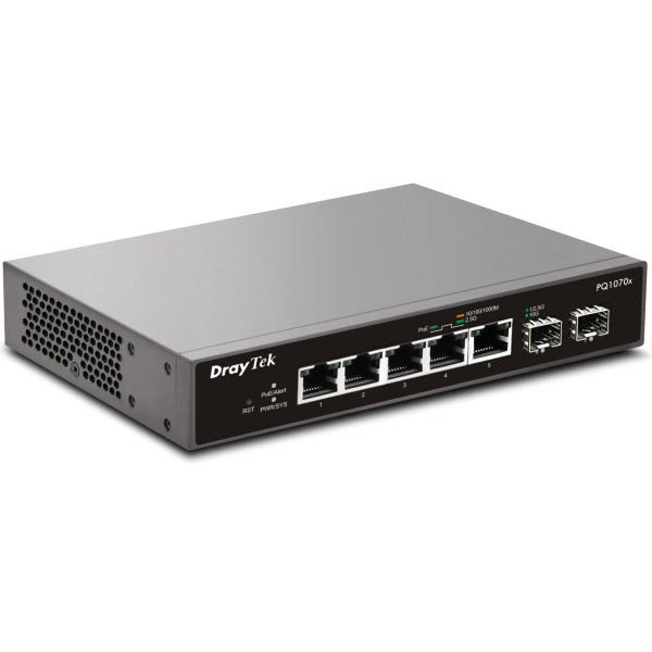 DrayTek VigorSwitch PQ-1070x Switch met 5x 2,5GBE en 2x SFP+ (VSWITCHPQ1070X-DE-AT-CH)