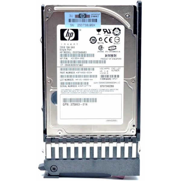 HP Compaq 72GB SAS 10000RPM Hot-Swap Interne Harde Schijf (434916-001)