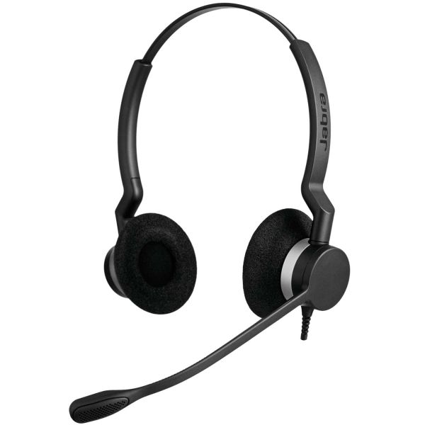 Jabra BIZ 2300 QD Duo Headset Bedraad Hoofdband Kantoor/callcenter Zwart (2309-820-119)
