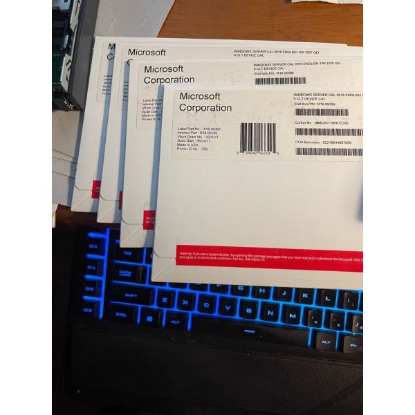 Microsoft Windows Server 2016 5 CAL Device (R18-05206)