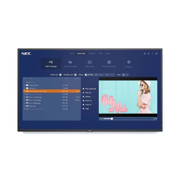 NEC MultiSync MA551-MPi4 Digitale signage flatscreen 139,7 cm (55") LCD 500 cd/m² 4K Ultra HD Zwart Type processor 24/7 (60005371) NEC MultiSync MA551-MPi4 Digitale signage flatscreen 139,7 cm (55") LCD 500 cd/m² 4K Ultra HD Zwart Type processor 24/7 (60005371)