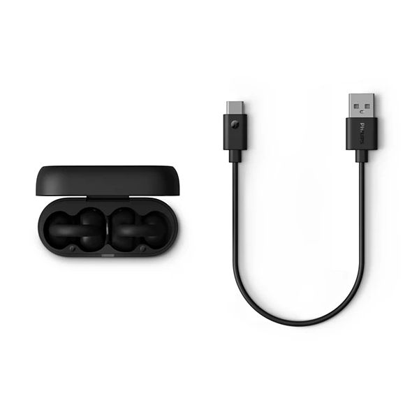 Philips 2000 series TAQ2000BK Headset True Wireless Stereo (TWS) Oorklem, Open-ear Oproepen/muziek Bluetooth Zwart (TAQ2000BK/00)