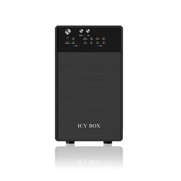 ICY BOX IB-RD3620SU3 disk array 0 TB Desktop Zwart (IB-RD3620SU3)