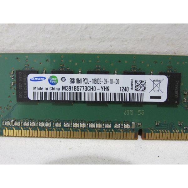 Samsung M391B5773CH0-YH9 2GB Memory Module - 2GB - 1Rx8 - DDR3L - 1333 MHz - 1.35 Volts - CL9 - 240-Pin - ECC - RDIMM (M391B5773CH0-YH9)