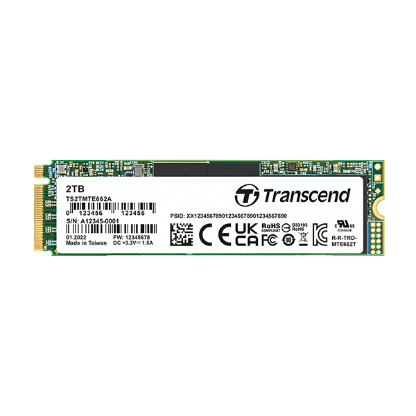 Transcend MTE662T-I 2 TB Interne M.2 PCIe NVMe SSD 2280 PCIe NVMe 3.0 x4 Industrial TS2TMTE662T-I (TS2TMTE662T-I) (TS2TMTE662T-I)
