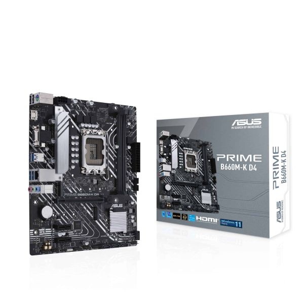 ASUS PRIME B660M-K D4 Intel B660 LGA 1700 micro ATX (90MB1950-M0EAY0)