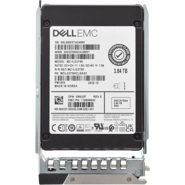 Dell 3.84TB SAS SSD RI 24GBPS (9N32F-RFB)
