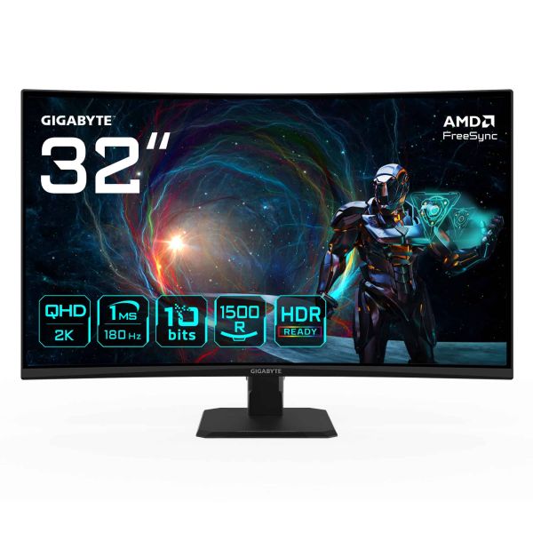 GIGABYTE GS32QCA computer monitor 80 cm (31.5") 2560 x 1440 Pixels Quad HD LED Zwart (GS32QCA EU)