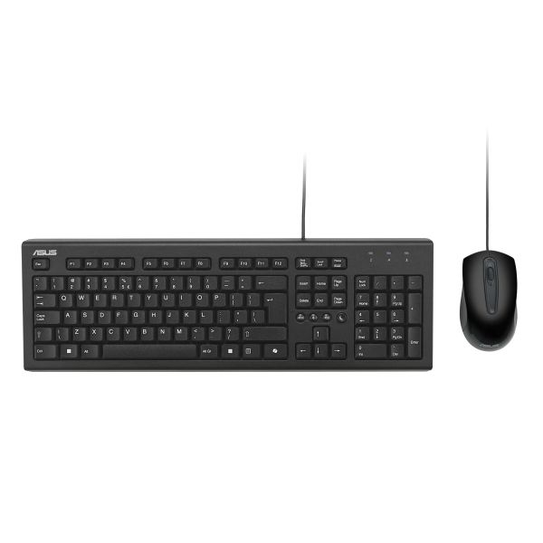 ASUS U2000 KEYBOARD+MOUSE/BK/UI toetsenbord Inclusief muis Universeel USB Zwart (90-XB1000KM001K0)