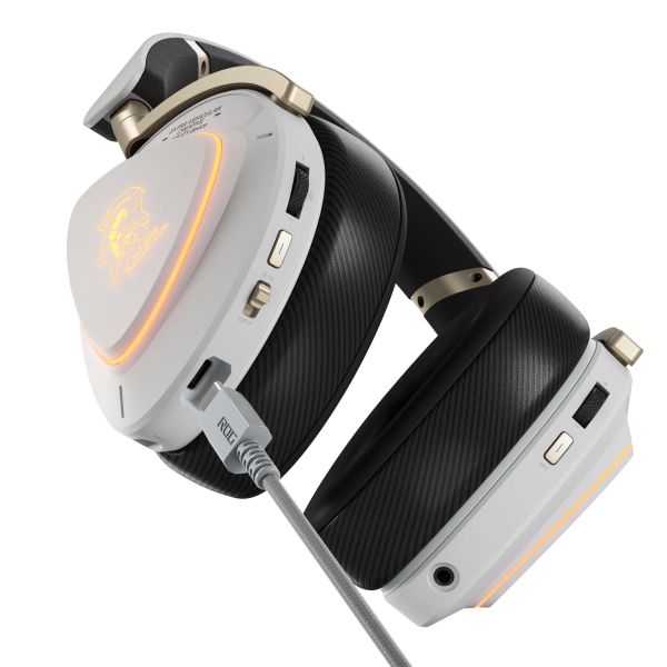 ASUS ROG Delta II-KJP Headset Bedraad en draadloos Hoofdband Gamen Bluetooth Zwart, Wit (90YH04C0-BHUA10)