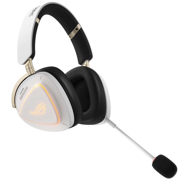 ASUS ROG Delta II-KJP Headset Bedraad en draadloos Hoofdband Gamen Bluetooth Zwart, Wit (90YH04C0-BHUA10)