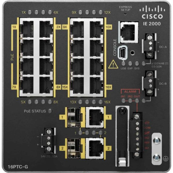 Cisco Switch/IE 16 10/100 2 FE SFP+2 T/SFP (IE-2000-16TC-G-L)
