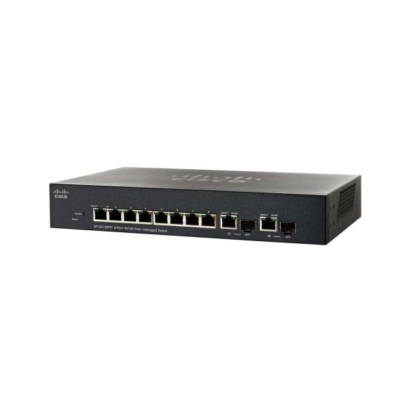 Cisco Small Business SF302-08PP Switch L3 8x 10/100 PoE+ + 2x Combo (SF302-08PP-K9EU-RF)