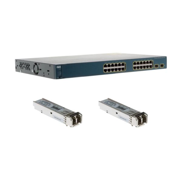 Cisco Switch, 10/100 PoE,2 SFP,IPB/REFRESH (WS-C3560V224PSS-RF)