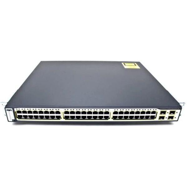 Cisco Catalyst 3750-48PS - Pøepínaè - L3 - øízený - 48 x 10/100 (PoE) + 4 x SFP - Lze mont (WS-C3750-48PS-S-RF)