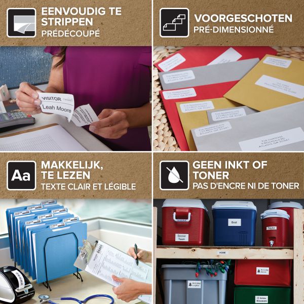 DYMO originele LabelWriter verzendetiketten, extra groot | 104 mm x 159 mm | 6 met elk 220 labels (1.320 zelfklevende etiketten) | Voor de 4XL/5XL LabelWriter labelprinters | Gemaakt in Europa (2238107)
