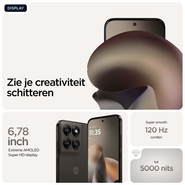 Motorola moto g77 17,3 cm (6.8") Hybride Dual SIM Android 16.0 5G USB Type-C 8 GB 256 GB 5200 mAh Zwart (PBAW0036ES)