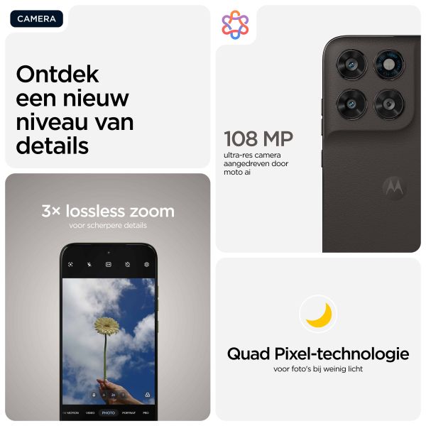 Motorola moto g77 17,3 cm (6.8") Hybride Dual SIM Android 16.0 5G USB Type-C 8 GB 256 GB 5200 mAh Zwart (PBAW0036ES)