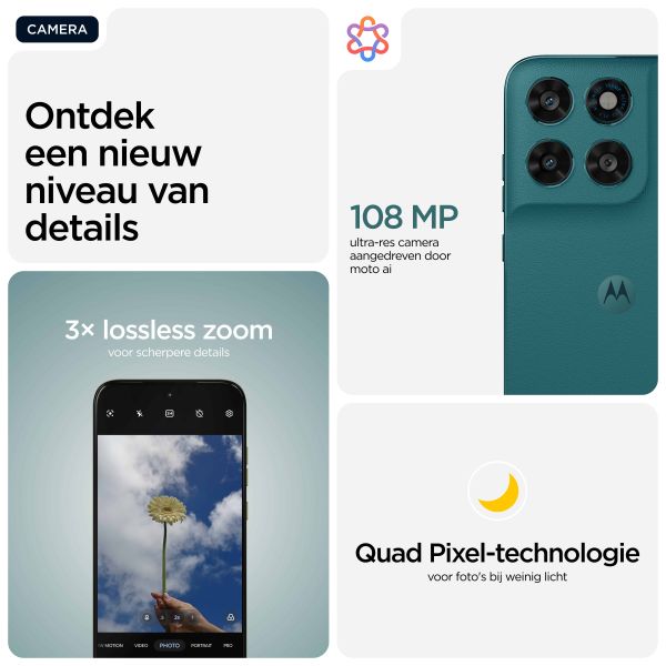 Motorola moto g77 17,3 cm (6.8") Hybride Dual SIM Android 16.0 5G USB Type-C 8 GB 256 GB 5200 mAh Groen (PBAW0037ES)