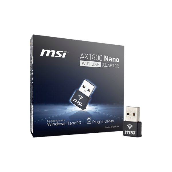 MSI AX1800 Nano WiFi USB Adapter (302-8ZE30XE-000)