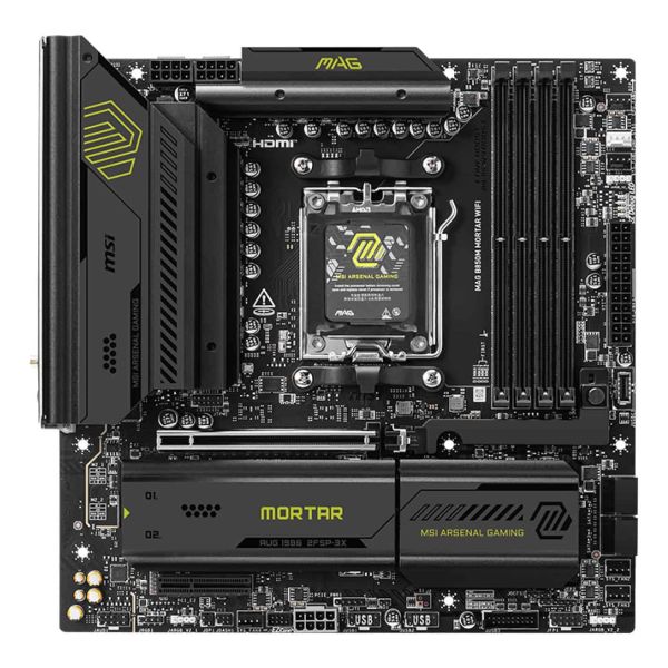MSI MAG B850M MORTAR WIFI moederbord AMD B850 Socket AM5 micro ATX (MAG B850M MORTAR WIFI)