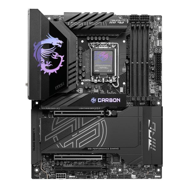 MSI MPG Z890 CARBON WIFI moederbord Intel Z890 LGA 1851 (Socket V1) ATX (MPG Z890 CARBON WIFI)