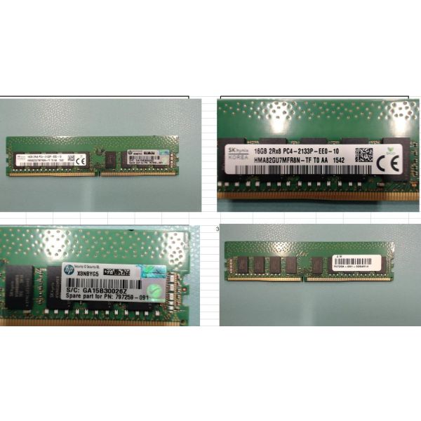 HP 16GB 2133MHz PC4-2133P ECC (797259-091-RFB)