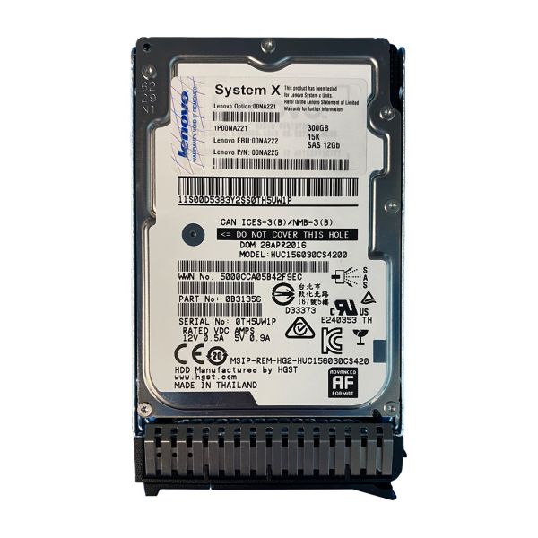 Lenovo 300GB 15K SAS 12Gb/s 2.5" (00NA222)