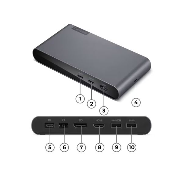 Lenovo Notebook Dock/Port Replicator 2 X Usb 3.2 Gen 2 3.1 2 (40B30090DK) (40B30090DK)