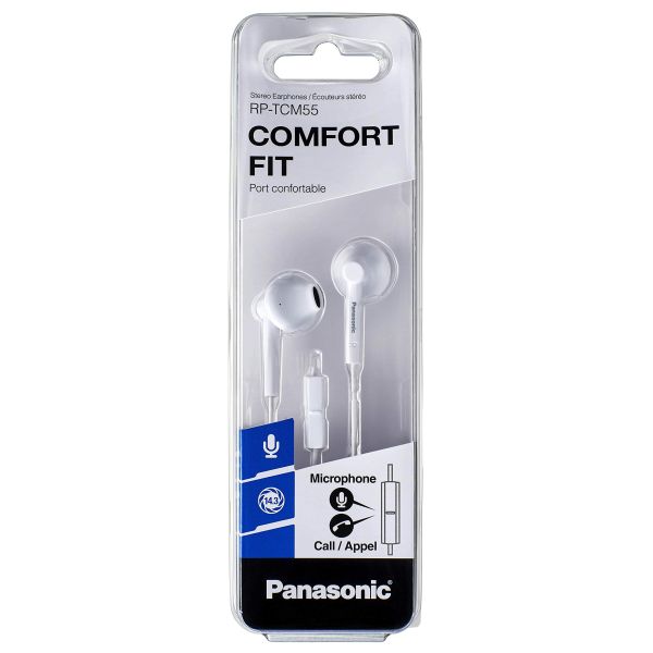 Panasonic RP-TCM55E In-ear Headphones met microfoon (RP-TCM55E-W)
