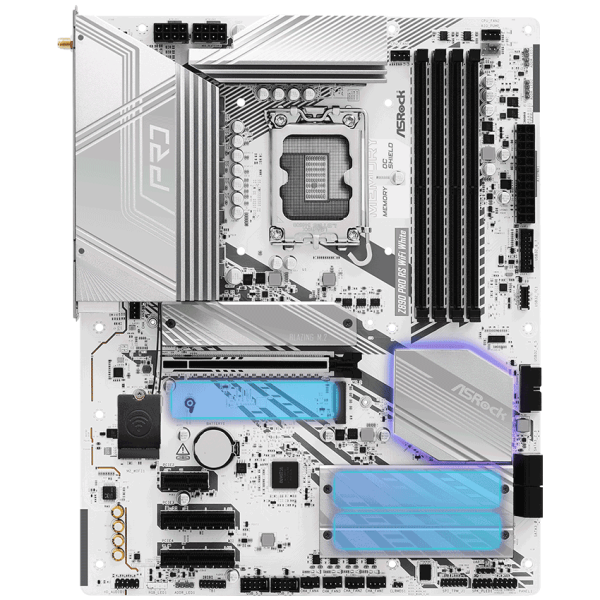 ASRock MB Sc LGA1851 Z890 PRO RS WIFI WHITE - Intel Z890 - 4xDDR5 - 1xHDMI - WI-FI (Z890PRORSWIFIWHITE)
