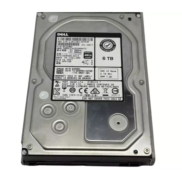 Dell 6TB 7.2K 3.5 SAS 12G 4Kn HUS726060AL4214 (X85RH)