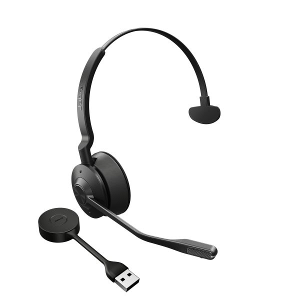 Jabra Engage 55 Headset Draadloos Hoofdband Kantoor/callcenter Zwart, Titanium (9553-410-111)