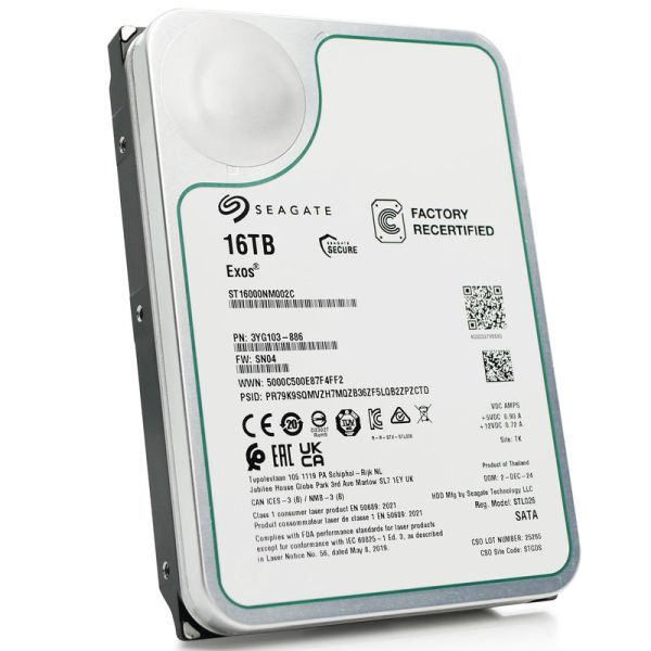 Seagate Exos 16TB Factory Recertified (ST16000NM002C-FR)