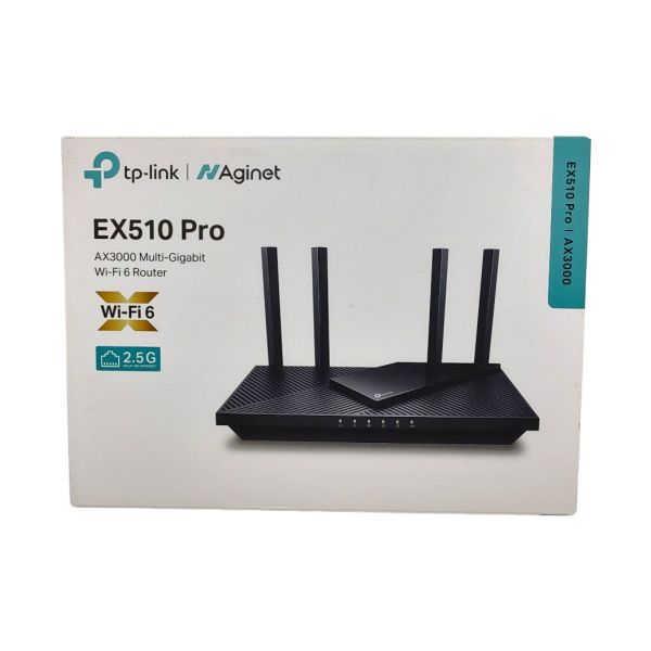 TP-Link Aginet EX510 Pro V1 - Wireless Router 4-Port Switch - 1GbE - 2.5GbE - Wi-Fi 6 - Dual Band (EX510PRO)