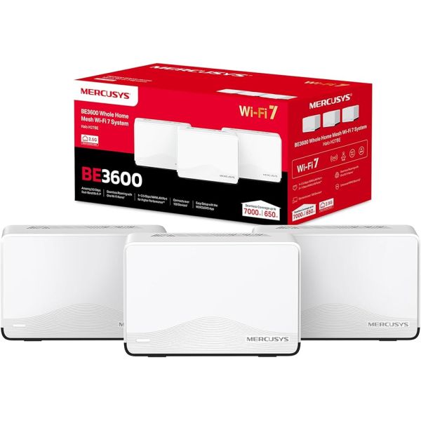 TP-Link Mercusys Halo H27BE (3-pack) BE3600 Whole Home Mesh Wi-Fi 7 (HALO H27BE(3-PACK))