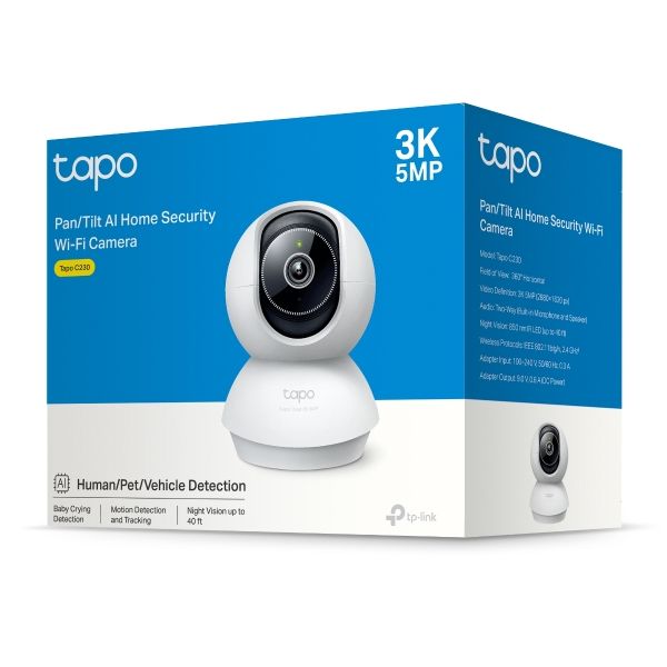 TP-Link Tapo C230(EU) Bulb IP-beveiligingscamera Binnen 2880 x 1620 Pixels Bureau (TAPOC230)