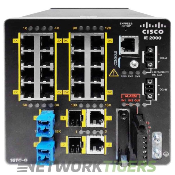 Cisco Switch/IE2000 16FECopp 2GE SFP/T 2FE SFP (IE-2000-16TC-G-X)