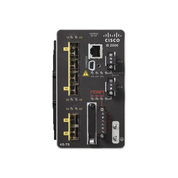 Cisco IE 2000 met 4-poort SFP en 2-poort (IE-2000-4S-TS-G-L)