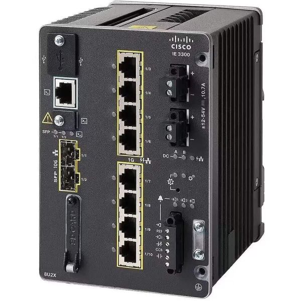 Cisco CATALYST IE3300 W/ 8 GE COPPER (IE-3300-8U2X-A)