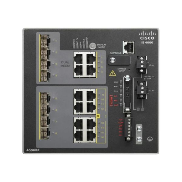 Cisco IE 4000 4xSFP met 8xPoE 4x1G (IE-4000-4S8P4G-E)