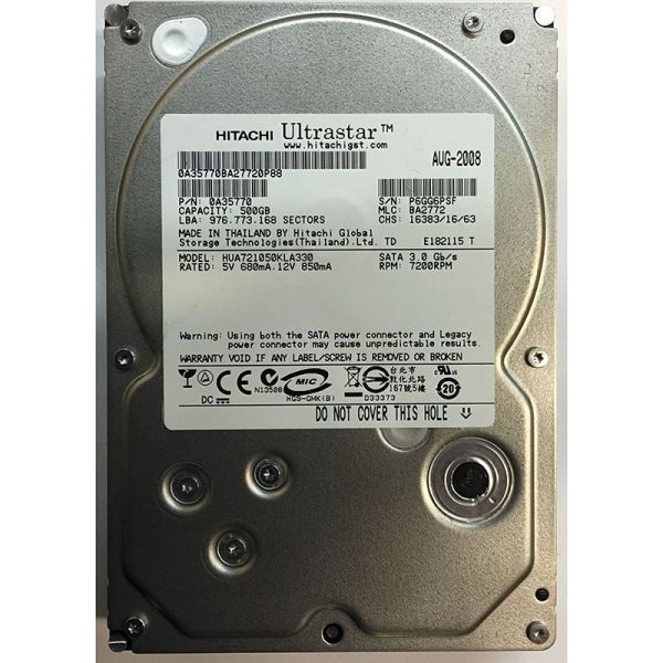 Dell 500GB 7.2K 3.5 SATA 3G Hard Drive (0A35770-EQL-RFB)