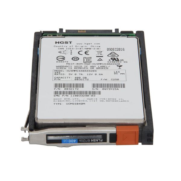 Dell EMC 400GB 2.5in SSD for Unity (D3-2S12FXL-400-RFB)