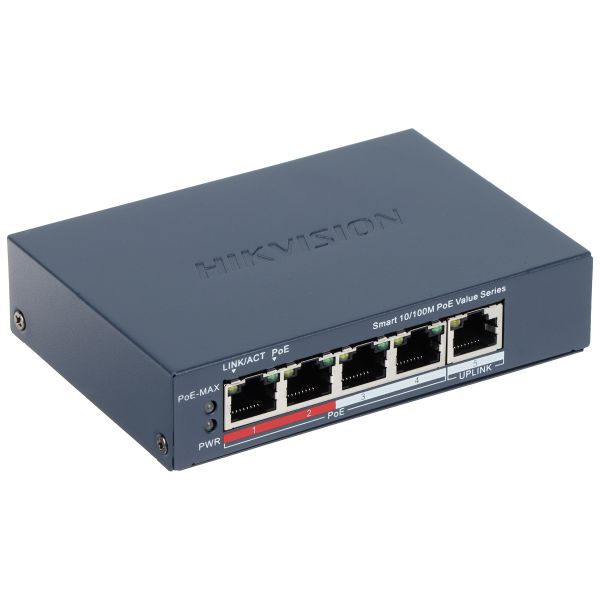 Hikvision DS-3E1105P-EI Switch 5-poort PoE+ (DS-3E1105P-EI/MV2)