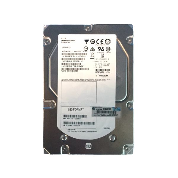 HP 600GB 15K RPM FC Hard Drive (657889-001-RFB)