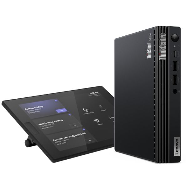 Lenovo ThinkSmart Tiny Kit Intel® Core™ i3 i3-13100T 16 GB DDR4-SDRAM 256 GB SSD Windows 11 IoT Enterprise Mini PC Zwart (12XH0008GE)