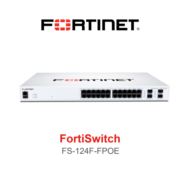 Fortinet FortiSwitch 124F-FPOE 24-Port PoE+ Switch (FS-124F-FPOE)