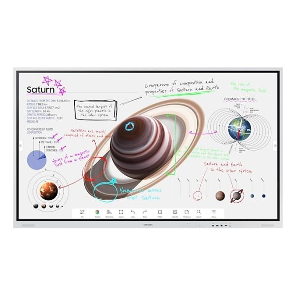 Samsung WM75B interactive whiteboards & accessories 190,5 cm (75") 3840 x 2160 Pixels Touchscreen Grijs USB / Bluetooth (LH75WMBWLGCXEN)