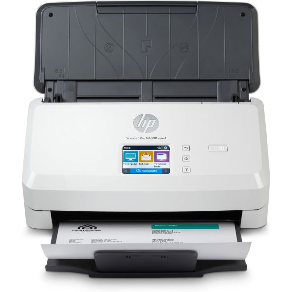 HP ScanJet Pro N4000 snw1 Paginascanner 600 x 600 DPI A4 Zwart, Wit (6FW08A)