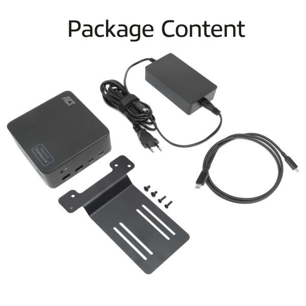 ACT Universeel USB-C Dockingstation 4K, voor 3 HDMI/DisplayPort monitoren, DisplayLink (AC7148)